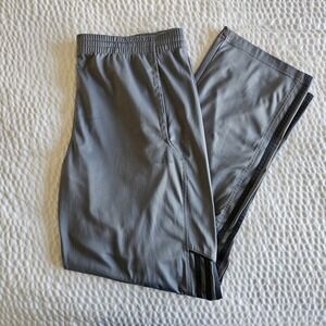 Adidas Climalite Pants Womens Large Gray Purple Striped Waist Athletic Gym Yoga